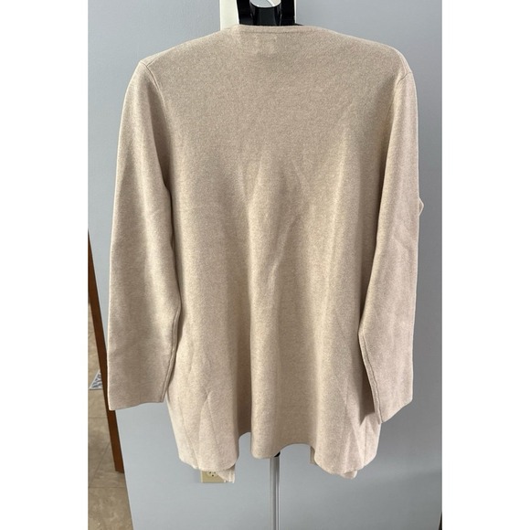 J.Crew Women's Beige Long Open Cotton Cardigan Size XL - Picture 6 of 8